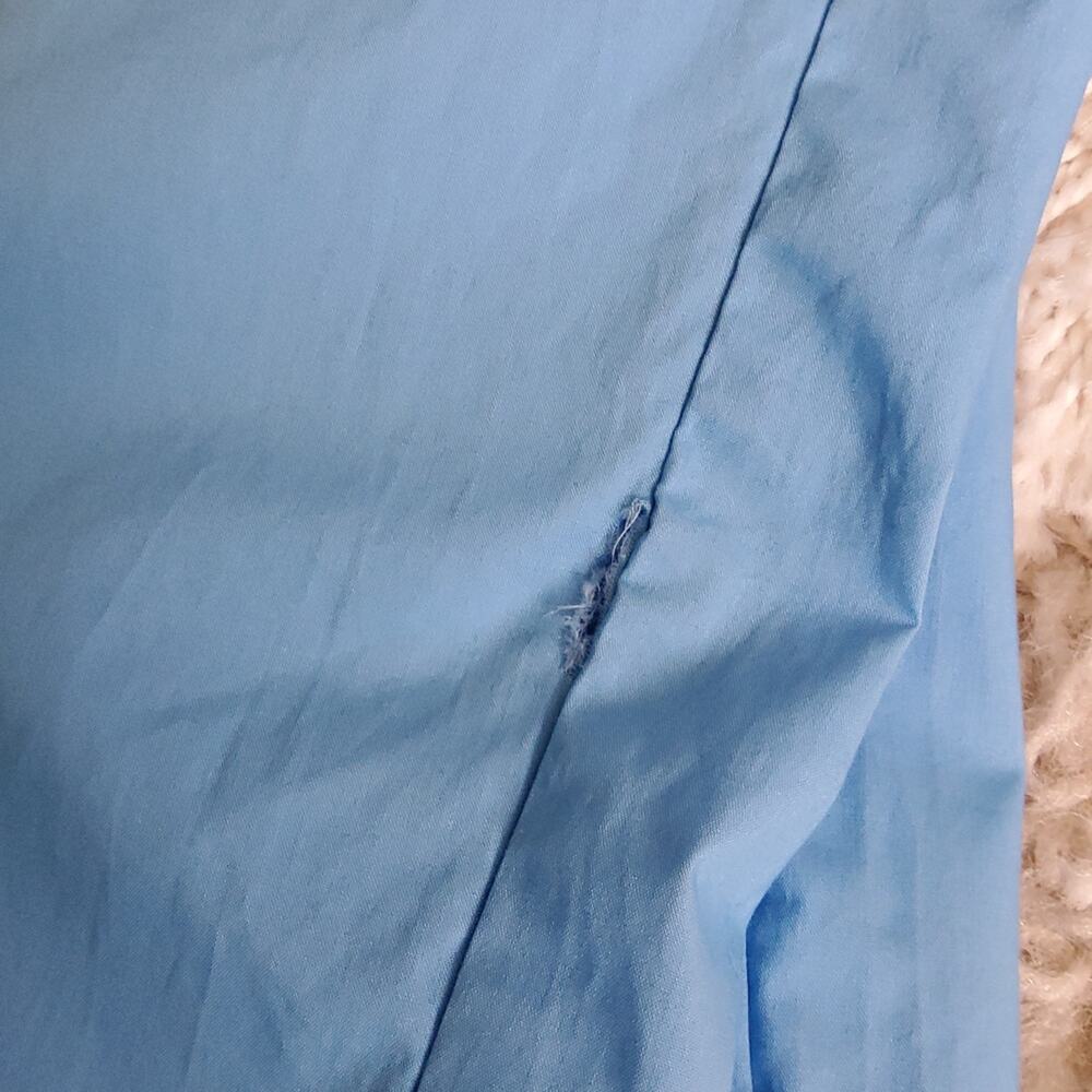 Nicholas Women's Taron Cotton High Waisted Button Fly Pants in Blue 6 - Picture 8 of 10